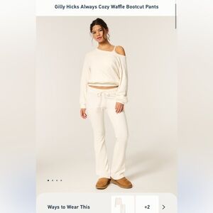 Gilly Hicks waffle knit bootcut pants